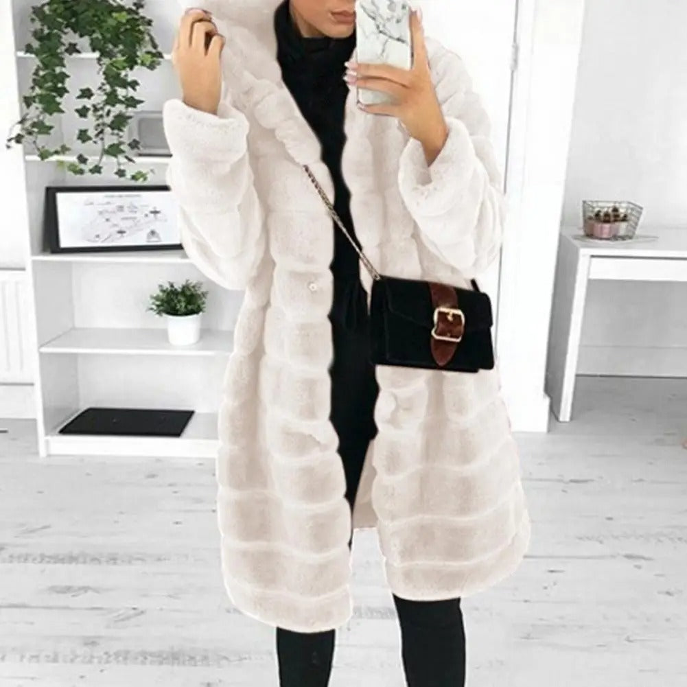 Adalyn Faux Fur Coat Side View